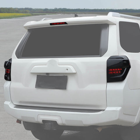 For 2014-2023 4Runner Smoked Black Front Fog Light Taillight High Brake  Lamp Cover Trim Kit