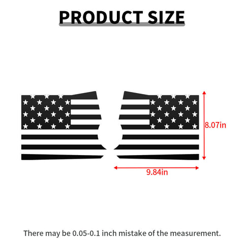 For 2015+ Ford Mustang Rear Fender Trim Sticker American Flag