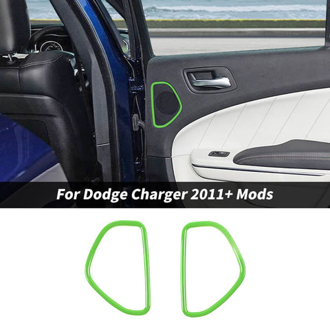 For 2011+ Dodge Charger/Chrysler 300C Rear Side Door Speaker Decor Ring Trim Cover Bezels
