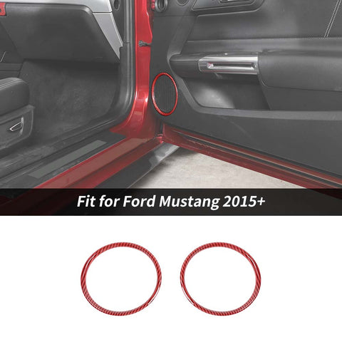 Door Speaker Horn Cover Trim Rings For Ford Mustang 2015+ Accessories | CheroCar