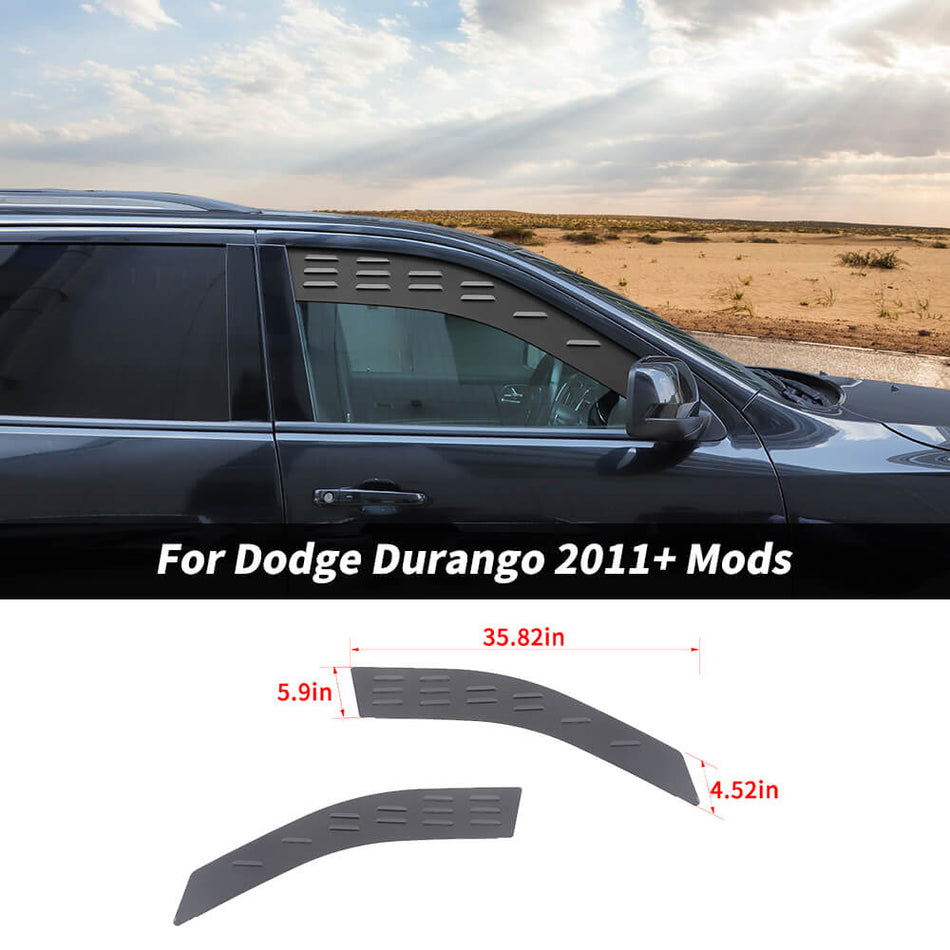 For 2011+ Dodge Durango Rear Window Glass Louvers Panel Air Vent Trim