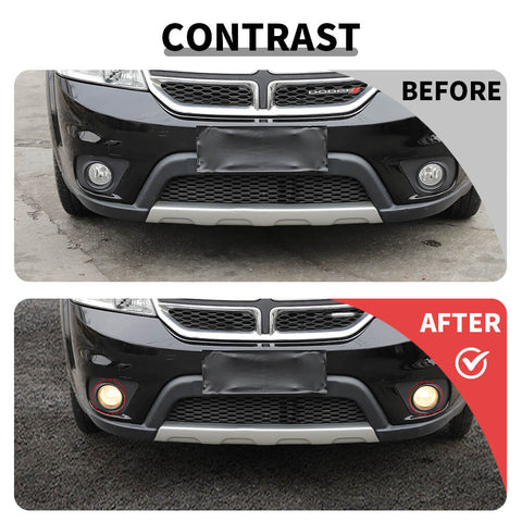 For 2009+ Dodge Challenger/2007-2012 Nitro Smoked Black Front Fog Lamp Light Decor Cover Trim