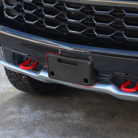 For 2022+ Chevy Silverado ZR2 Front Bumper License Plate Frame Nameplate Holder