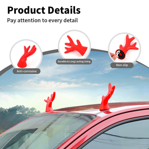 For Universal Car Exterior Car Top Cute Sticker Decor Accessories (2 pcs)