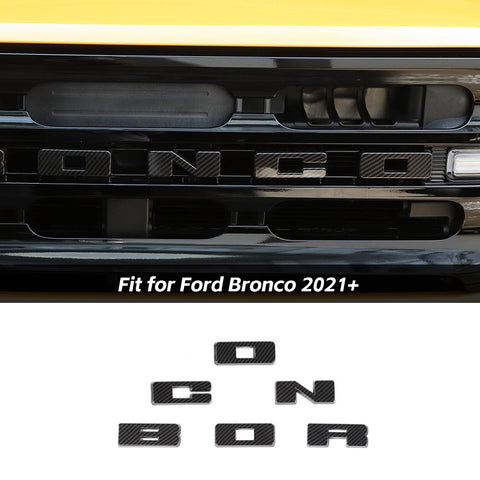 Grille Emblem Letter Overlay Decal Decor Cover Trim For Ford Bronco 2021+ Accessories | CheroCar