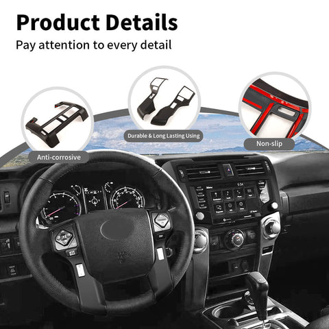 For 2020-2023 4Runner Interior Center Console Steering Wheel GPS Navigation Panel Cover Trim Kit