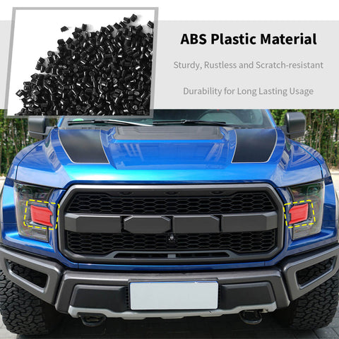 For 2015-2020 Ford F150 Raptor Front Bumper Headlight Grille Side Cover Trim