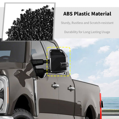 For 2017-2023 Ford F250/F350/F450/F550 Full Rearview Mirror Shell Towing Trim Cover