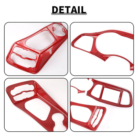 For 2015+ Dodge Challenger Central Control Dashboard & Gear Shift Panel Cover Trim
