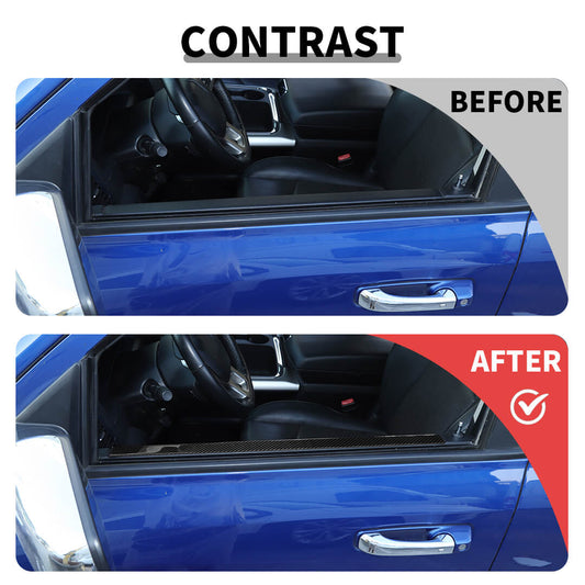 For 2010-2015 Dodge RAM Car Interior Window Panel Decor Sticker Cover Trim Strip