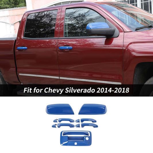 For 2014-2018 Chevy Silverado/GMC Sierra Mirror Tailgate Door Handle Trim Cover