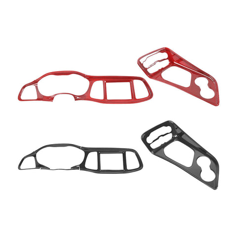 For 2015+ Dodge Challenger Central Control Dashboard & Gear Shift Panel Cover Trim