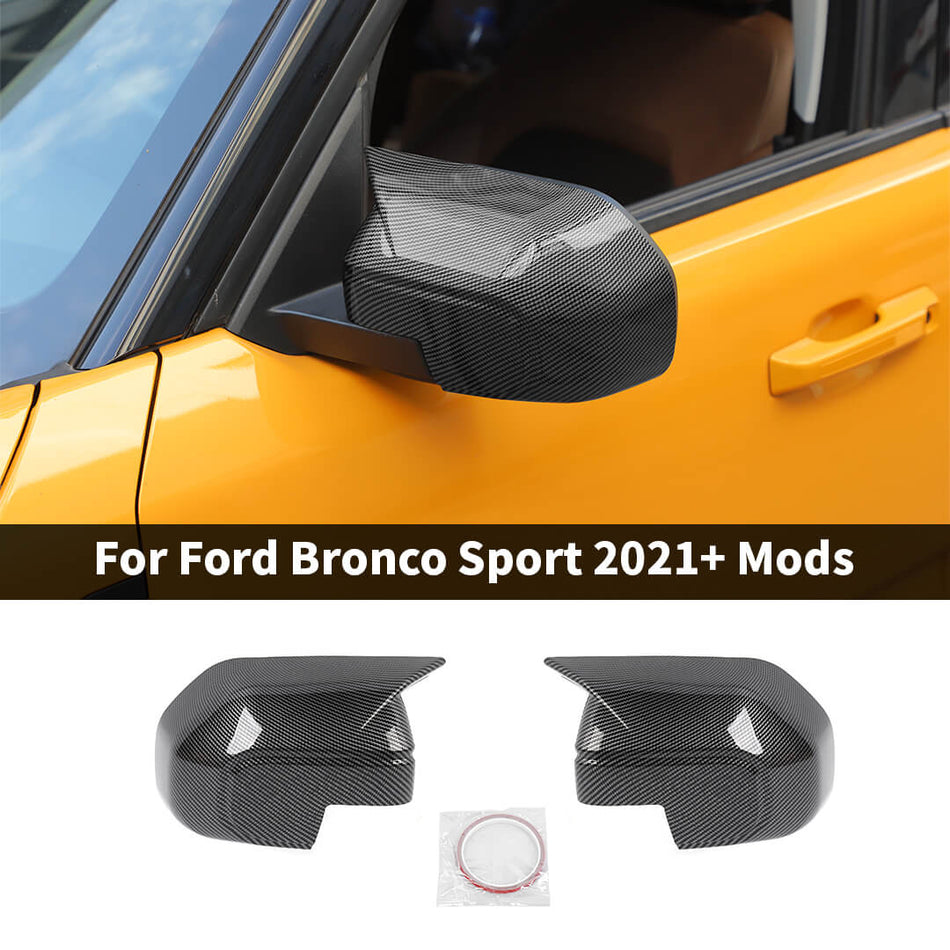 For 2021+ Ford Bronco Sport Side Rearview Mirror Styling Shell Cover Trim Guard (2 pcs)