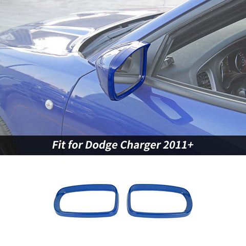 Rearview Mirror Rain Eyebrow Frame Trim For Dodge Charger 2011+ light Green Accessories | CheroCar