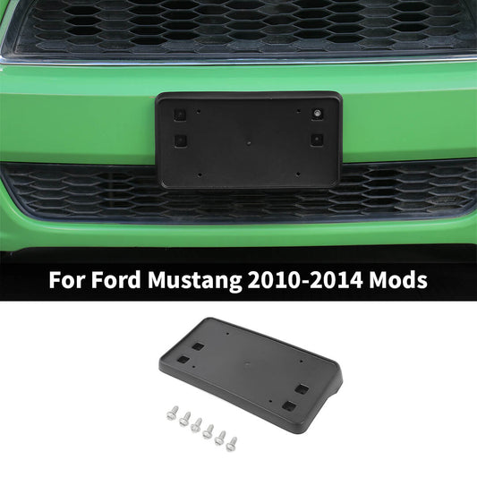 For 2010-2014 Ford Mustang Front Bumper License Plate Bracket Holder