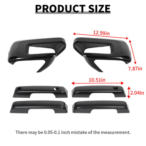 For 2021+ Ford F150 Rearview Mirror Shell Door Handle Cover Trim
