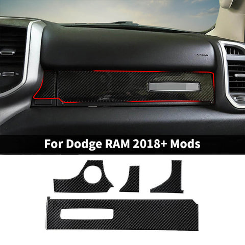 For 2018+ Dodge RAM Interior Center Console Panel Trim Decor Sticker Cover