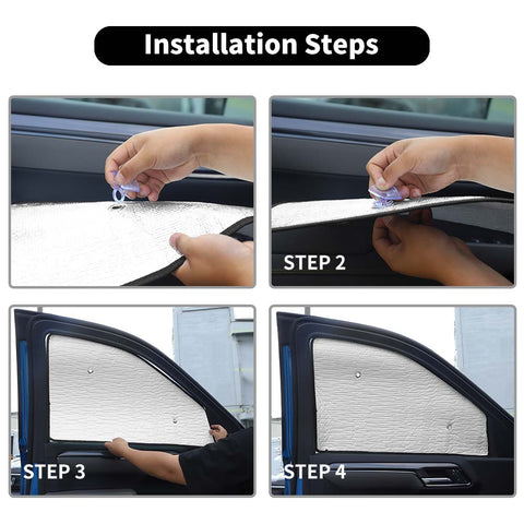 6 x Sunshade Side Window Sun Shade Sunscreen Heat Insulation Sun Visor For Chevy Silverado/GMC Sierra 2019+ Accessories | CheroCar