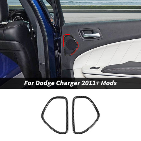 For 2011+ Dodge Charger/Chrysler 300C Rear Side Door Speaker Decor Ring Trim Cover Bezels