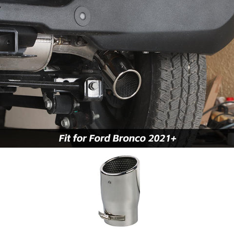 For 2021+ Ford Bronco Car Exhaust Pipe Tip Straight Rear Tail Throat