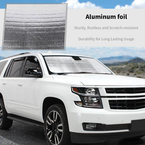 For 2014-2019 Chevy Suburban/Tahoe/GMC YUKON Front Window Sunshade Sun Visor Heat UV Protect Cover