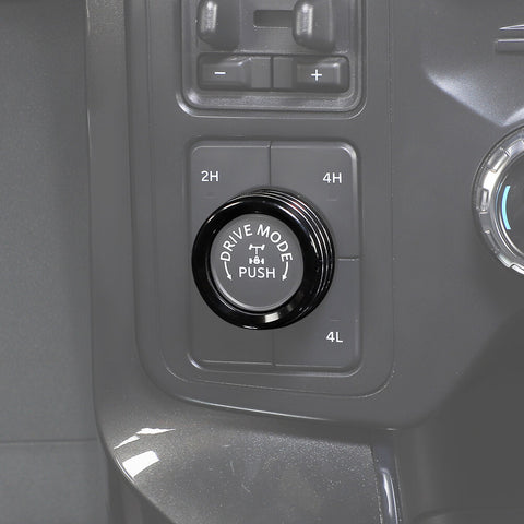 For 2021+ Ford F150 Center Control Dash 4WD/Trailer Switch Knob Rings Cover Trim