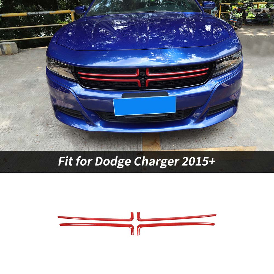 For 2015+ Dodge Charger Front Grille Inserts Trim Frame Cover