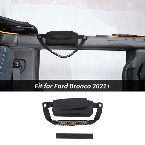 Rear Top Roll Bar Grab Handle Storage Bag Pocket For Ford Bronco 2021+ Accessories | CheroCar