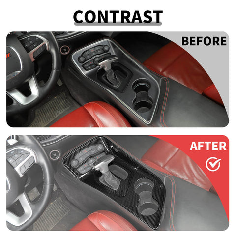 For 2015+ Dodge Challenger Interior Center Gear Shift Panel Trim Cover