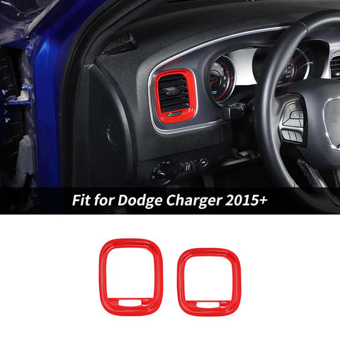 Dashboard Side AC Air Vent Outlet Decor Trim Cover For Dodge Charger 2015+ Accessories | CheroCar