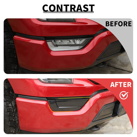 For 2021+ Ford F150 Smoked Black Front Fog Light Lamp Cover Trim Shell Guard