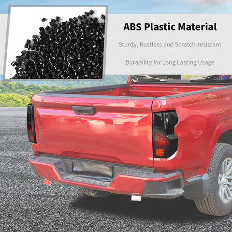 For 2023+ Chevy Colorado Smoked Black Rear Taillight Light Lamp Cover Trim