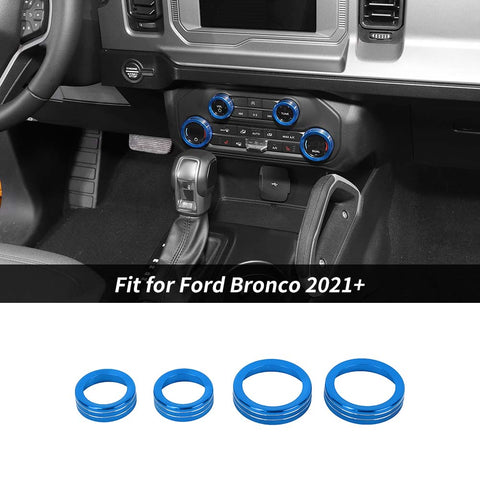 Air Conditioning/Audio Switch Knob Trim Ring For Ford Bronco 2021+ Accessories | CheroCar