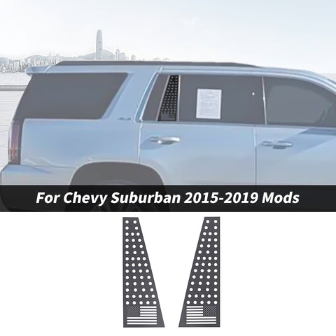 For 2015-2019 Chevy Suburban/Tahoe/GMC YUKON Rear Small Window Glass Plate Panel Trim Cover