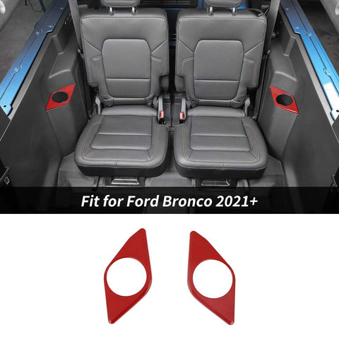 For 2021+ Ford Bronco 2-Door Rear Side Cup Holder Panel Cover Trim Bezels