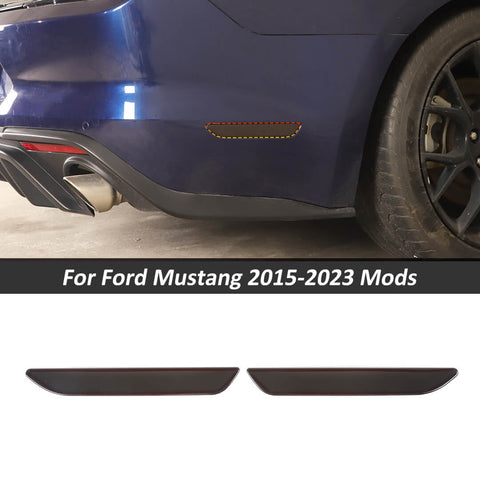 For 2015-2023 Ford Mustang Smoked Black Wheel Eyebrow Light Cover Trim Bezel