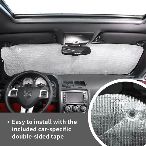 For 2009-2014 Dodge Challenger Car Window Sunshade Visors Full Set UV Block Cover