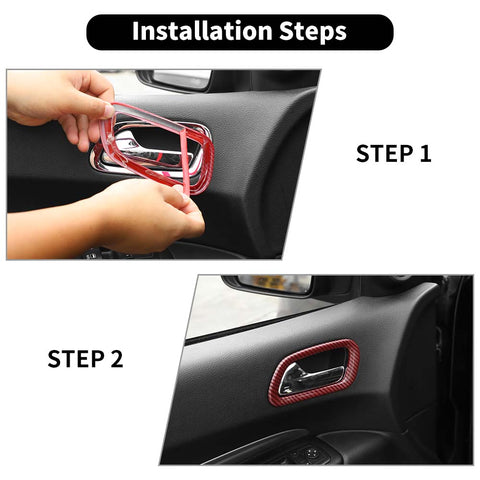 Inner Door Handle Bowl Cover Trim For Dodge Durango 2011+ Accessories | CheroCar