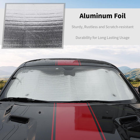 For 2009-2014 Dodge Challenger Car Window Sunshade Visors Full Set UV Block Cover