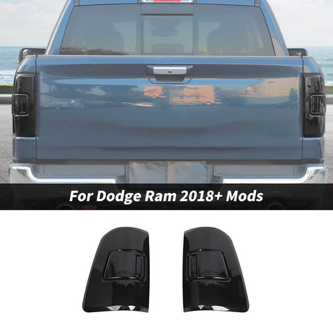For 2018+ Dodge RAM Smoked Black Rear Tail Light Lamp Trim Cover