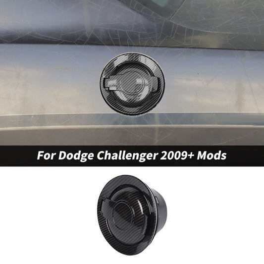 For 2009+ Dodge Challenger Gas Cap Fuel Filler Door Tank Cap Trim Cover