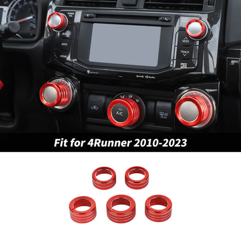 For 2010-2023 Toyota 4Runner Audio Air Conditioner Switch knob Bezel Rings