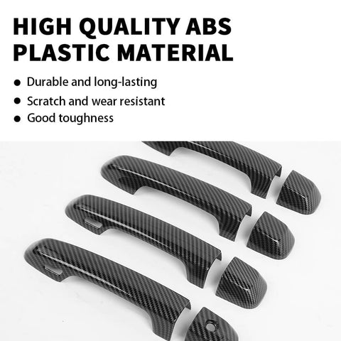 For 2010-2024 Toyota 4Runner Door Handle Trim Decor Cover With Smart Key Holes