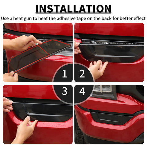 For 2021+ Ford F150 Smoked Black Front Fog Light Lamp Cover Trim Shell Guard