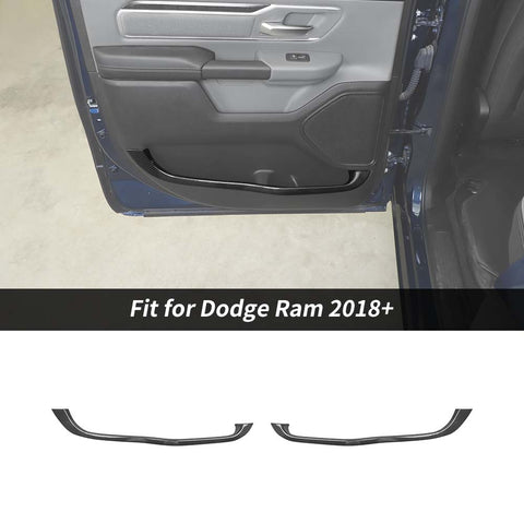 Interior Rear Door Storage Box Trim Decor Strips For Dodge RAM 1500 2018+ Accessories | CheroCar