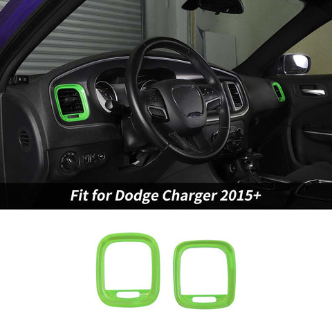 Dashboard Side AC Air Vent Outlet Decor Trim Cover For Dodge Charger 2015+ Accessories | CheroCar