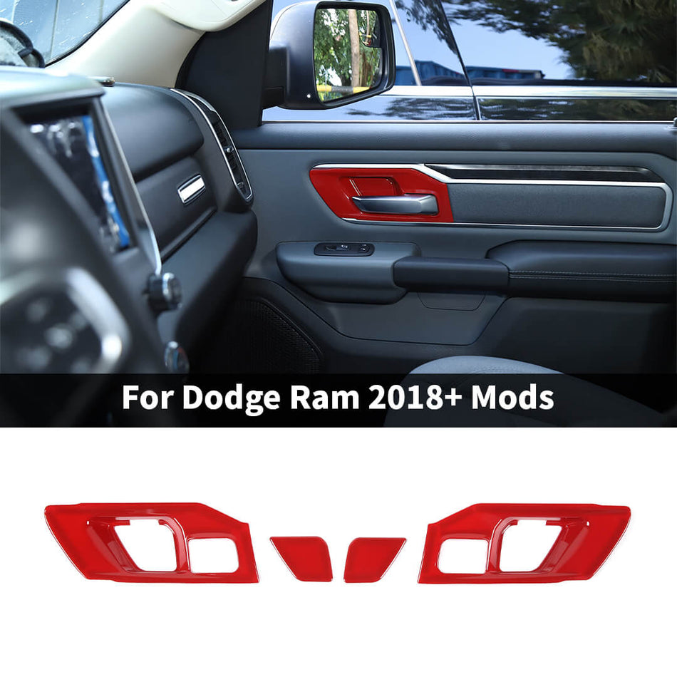 For 2018+ Dodge RAM Inner Door Handle Bowl Cover Trim Decor (2 pcs)
