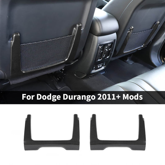 For 2011+ Dodge Durango Seat Back Storage Mesh Bag Frame Cover Trim