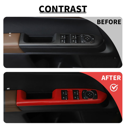 For 2021+ Ford Bronco Sport Steering Wheel Gear Shift Panel Window Lift Cover Trim Kit (7 pcs)