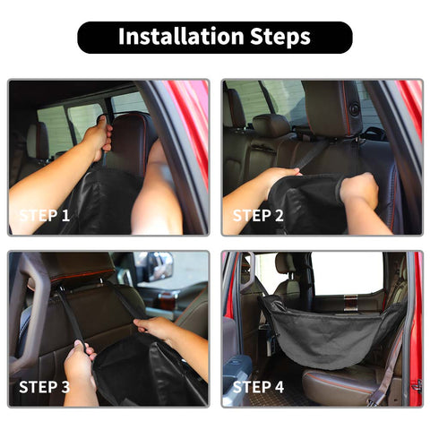 Car Seat Headrest Hanging Storage Bag For Universal Car Black Accessories | CheroCar